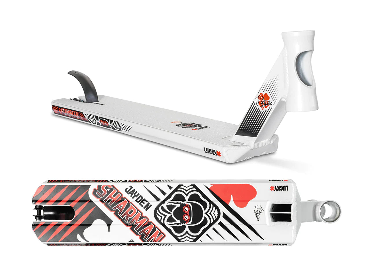 Lucky Jayden Sharman 2nd Edition Signature Pro-Scooter Deck White/Red