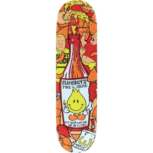 World Industries 8.25” Flameboy-Fire Sauce Skateboard Deck